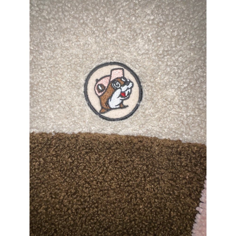 Buc-ees  Pullover Sherpa Jacket Brown/Pink Women's‎ Size Medium - Picture 3 of 8